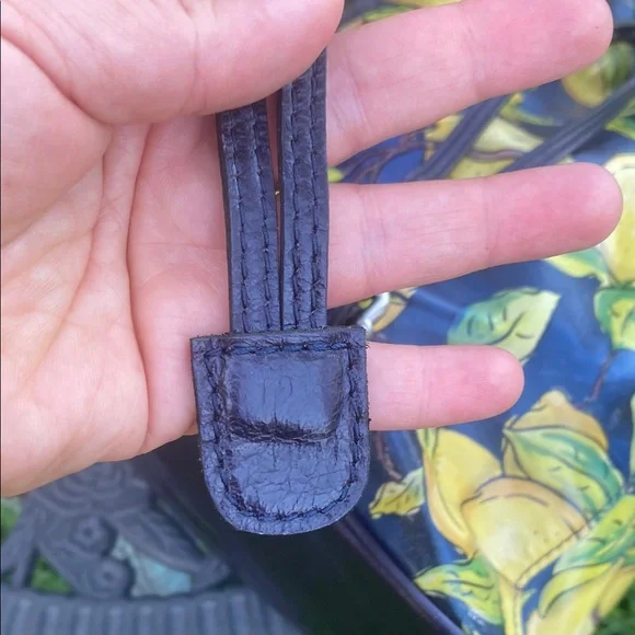 ๐๐๐๐๐Gorgeous patricia nash Lemon Print Drawstring Backpack navy blue . - Picture 9 of 14